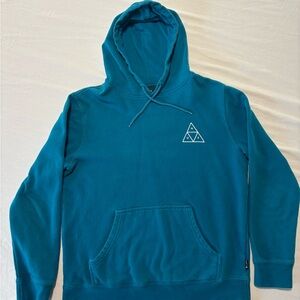 HUF Blue Hoodie with Triangle Design